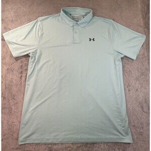 Under Armour Performance Polo Shirt Men’s XXLT Blue Loose Fit Golf